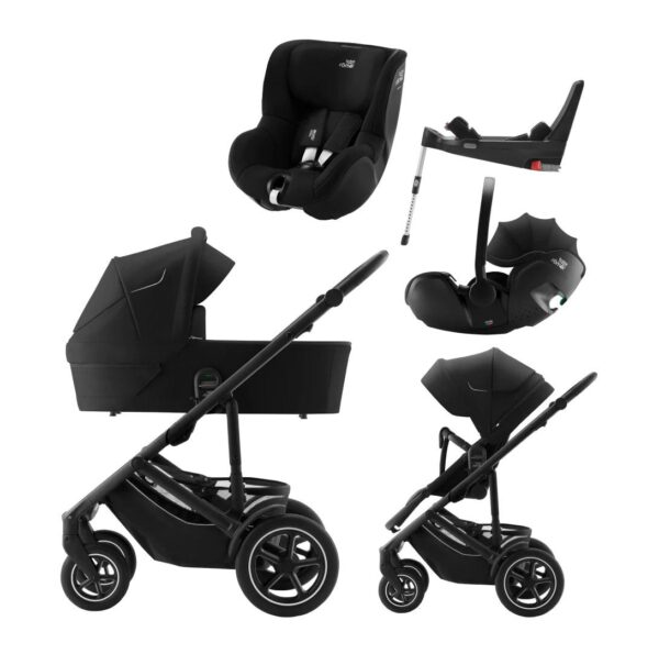 Britax Smile 5Z, Travelsystem 5i1,Vogn+Liggedel+BabySafe Pro+Dualfix 5Z+base - Space Black