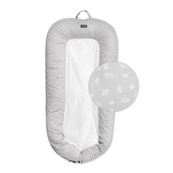 Vinter & Bloom, Babynest Nordic Leaf, Calm Grey