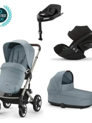 Home new Cybex, Barnevogn, Talos S Lux, Travelsystem, inkl. Cloud G Bilstol + Base G – Stormy Blue