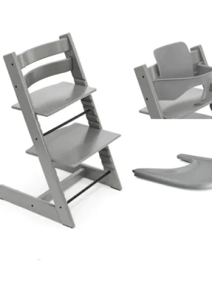 Stokke® Tripp Trapp® Bundle +BabySet² +Tray, Storm Grey