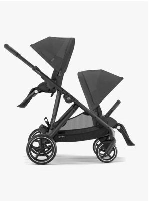 cybex gazelle s tvillingvogn, moon black/black