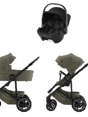 britax, vognpakke, smile 5z inkl. baby safe core babybilstol – urban olive – lux
