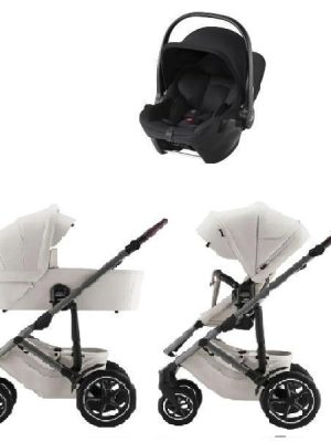 britax, vognpakke, smile 5z inkl. baby safe core babybilstol – soft taupe – lux