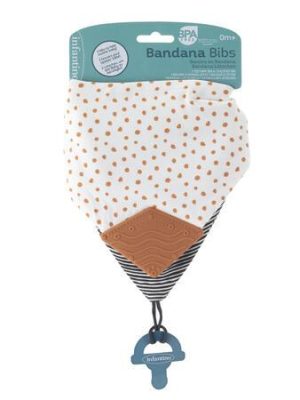 infantino – tørkle 2 stk med smokkholder og biteleke