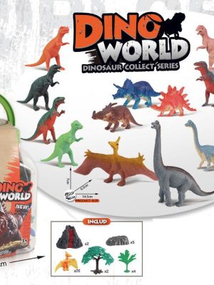 dinosaur i bærbar boks 40stk.