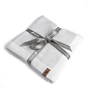 strikketteppe bambus 100x80cm, bambi foggy grey nordbaby