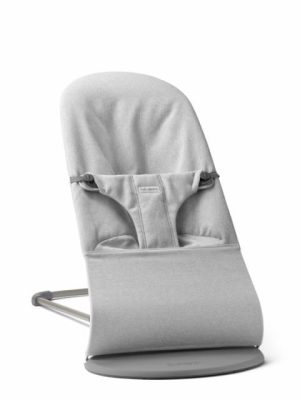 babybjørn vippestol, bliss vevd, light grey melange