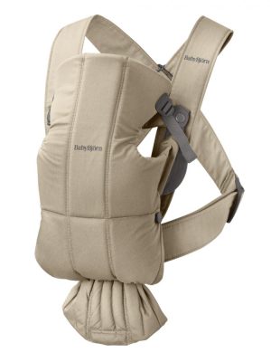 Home babybjørn bæresele mini beige woven