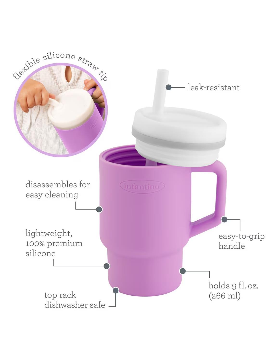 eTBzVw_1769185751_35368_558_0_pck.jpg infantino my 1st tumbler – første drikkekopp i myk silikon lilla