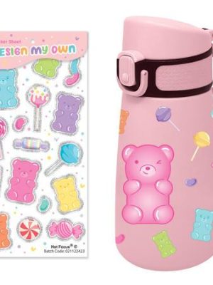 Home hot focus stålflaske m/klistremerker – holder varm og kald