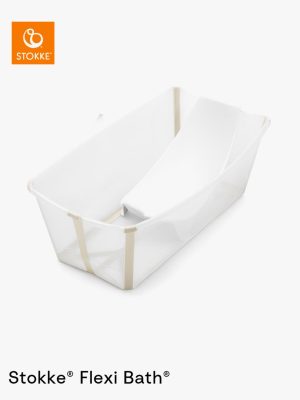 stokke® flexi bath® badekar x large sett med nyfødtstøtte sandy beige