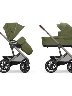 cybex, barnevogn, talos s lux duo – moss green