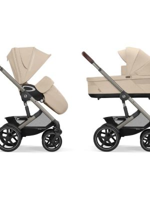 cybex, barnevogn, talos s lux duo, 2025 – almond beige
