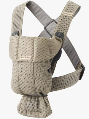 babybjörn bæresele mini i 3d mesh gråbeige