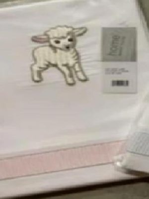 sengesett 80×100 home sweet lamb rosa