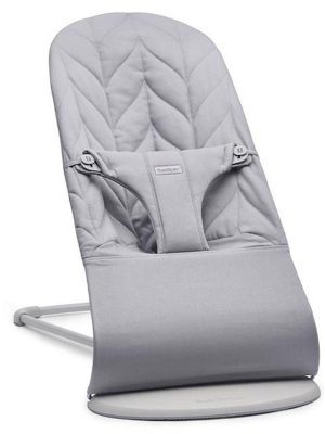 babybjörn vippestol bliss vevd petal quilt lys grå