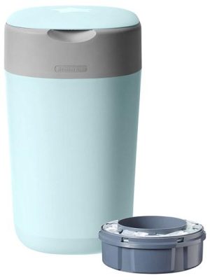 tommee tippee bleiebøtte sangenic twist & click, blå
