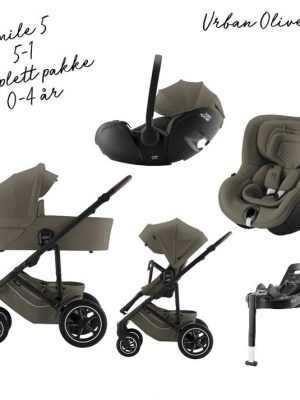 britax smile 5z 5 i 1 travel system – komplett løsning fra nyfødt til ca. 4 år urban olive