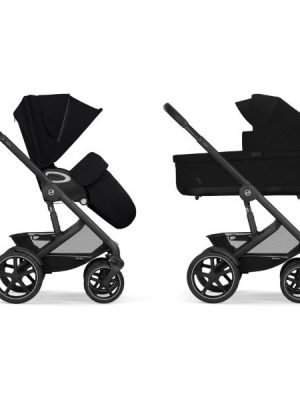 cybex, barnevogn, talos s lux duo – moon black