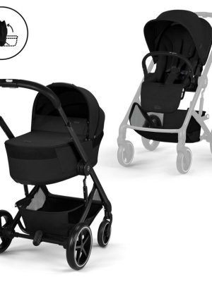 cybex balios s lux med fold cot, moon black