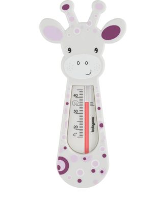 babyono, badetermometer, hvit/lilla sjiraff