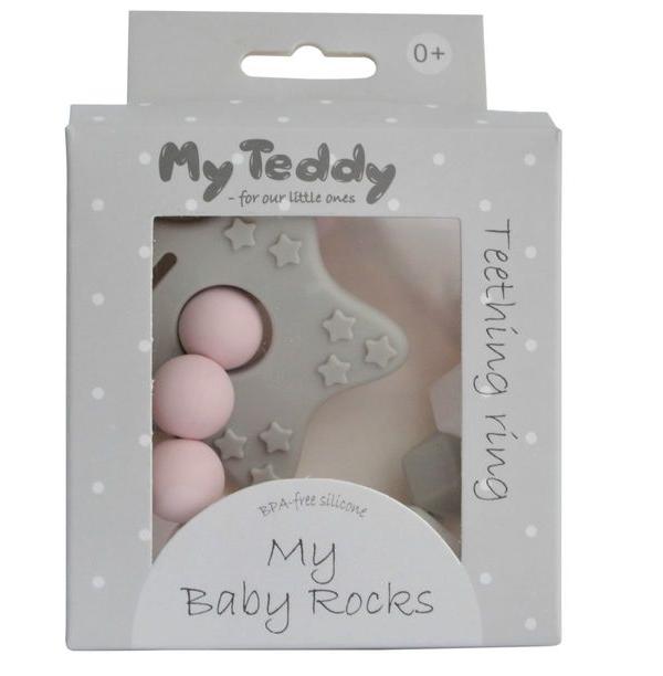 My Teddy My Baby Rocks Diamant Bitering - Rosa
