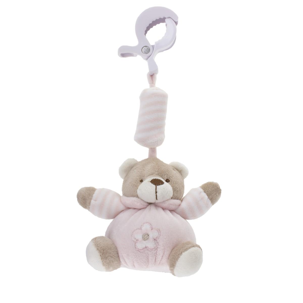 Rangle Bamse Rosa med Klype Tinka Baby