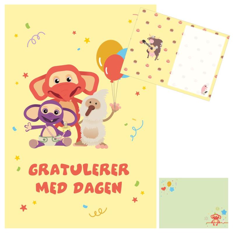 Bursdagskort med Fantus og Fantorangen