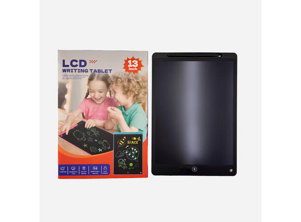 LCD Digital Tegnetavle for Barn – 33 cm, Svart